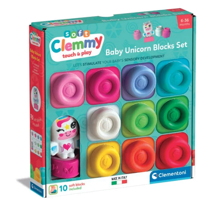 Clementoni Boîte Arc-en-ciel 10 cubes Clemmy et Licorne (CLEM-17630) - prix | Brick Broker