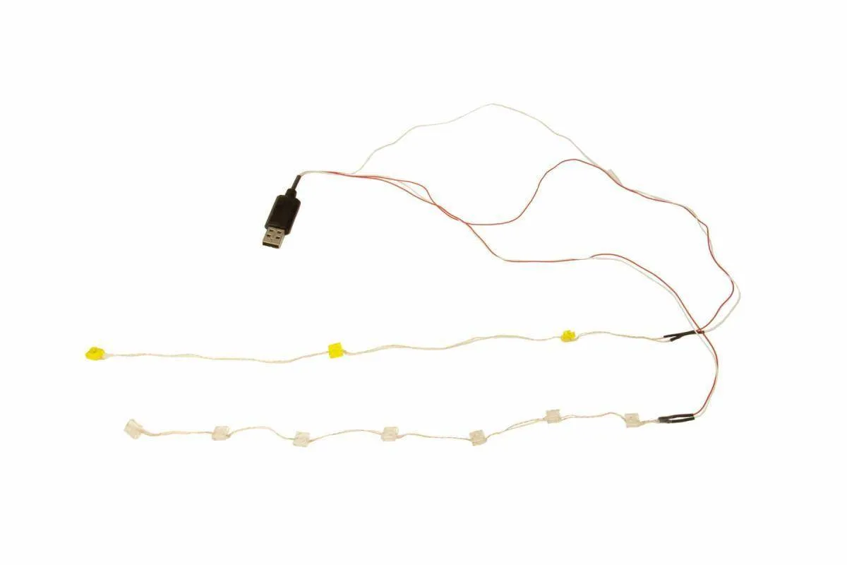 BlueBrixx Set de lumières LED USB, 7 blanches & 3 jaunes (BB-105243) - prix | Brick Broker