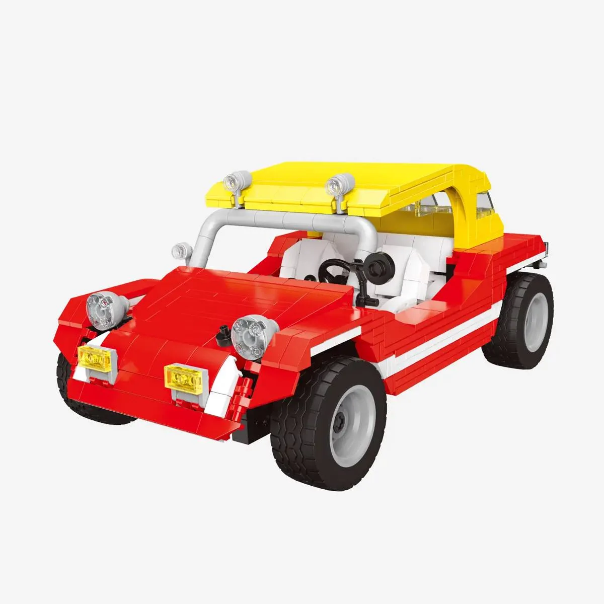 BlueBrixx Buggy rouge avec toit jaune (BB-109813) - prix | Brick Broker