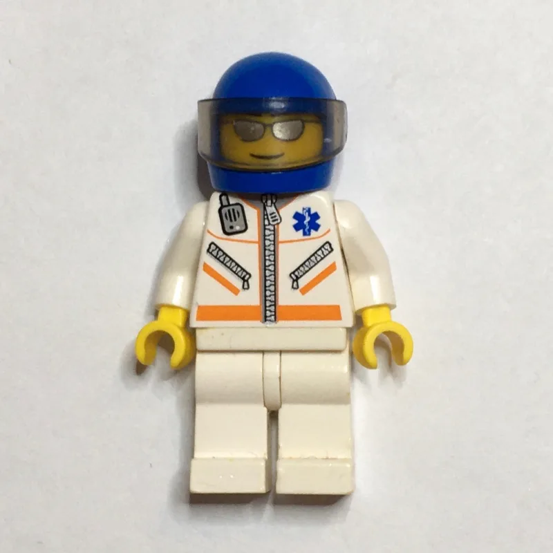 Paramedic, White Jacket with Zipper, Radio an… — minifigurine LEGO | Brick Broker