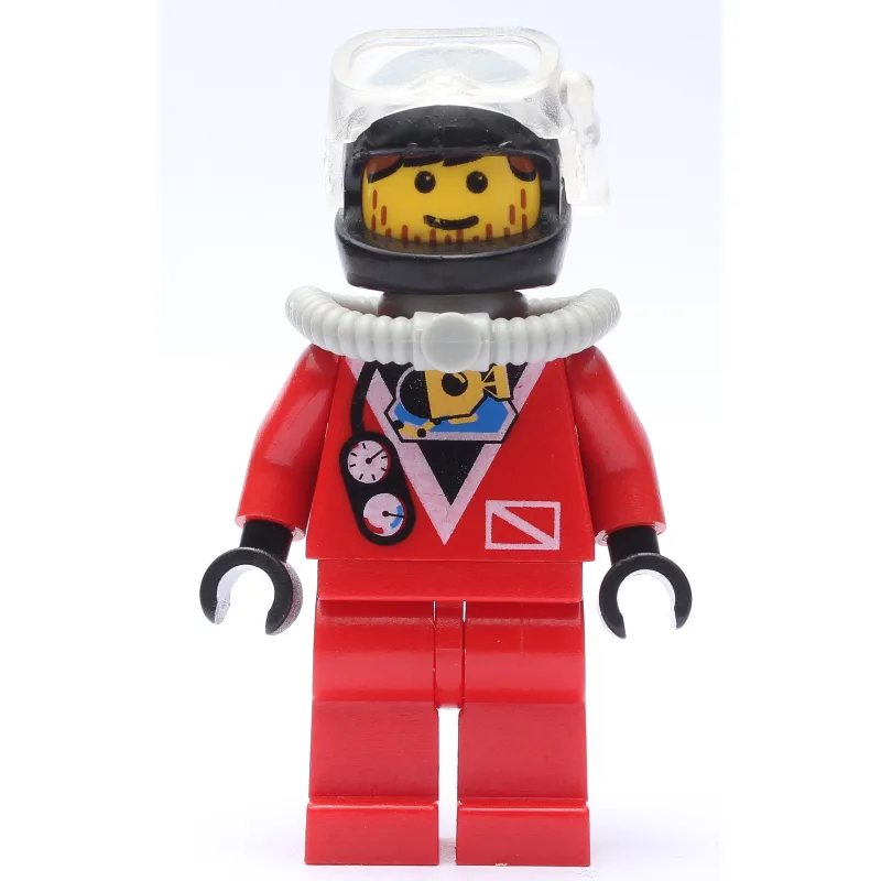 Diver, Man, Red Wetsuit, Black Helmet with Ma… — minifigurine LEGO | Brick Broker