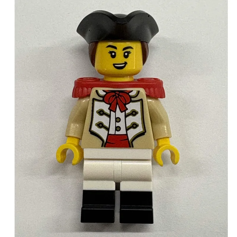 Marine, Female, Red Epaulette, Black Tricon — minifigurine LEGO | Brick Broker