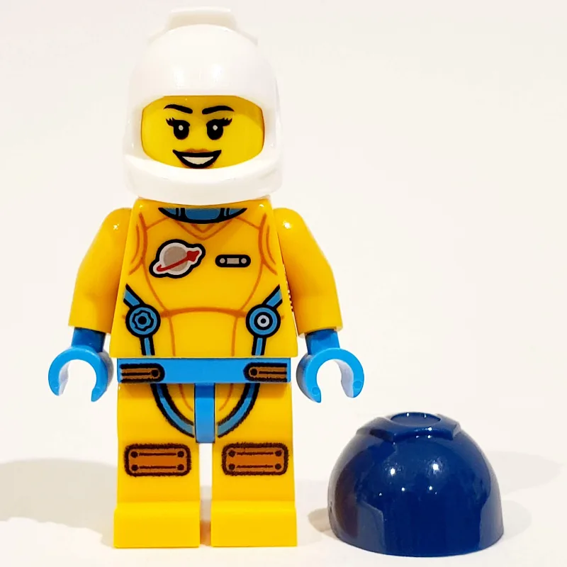 Astronaut, Female, Bright Light Orange Suit,… — minifigurine LEGO | Brick Broker