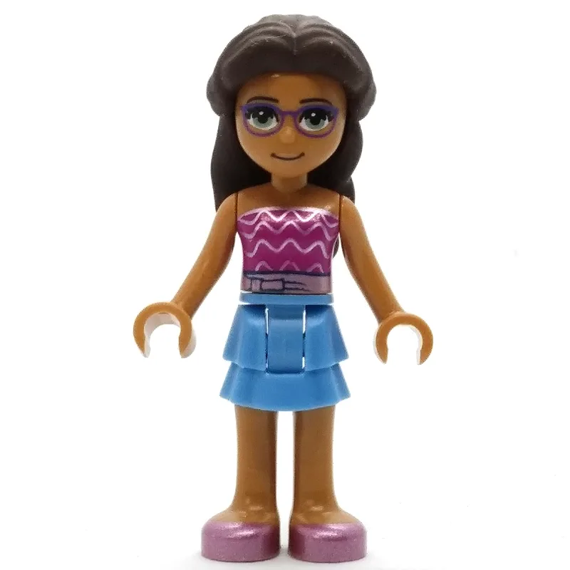 Layla - Magenta Top, Bright Light Blue Skirt,… — minifigurine LEGO | Brick Broker