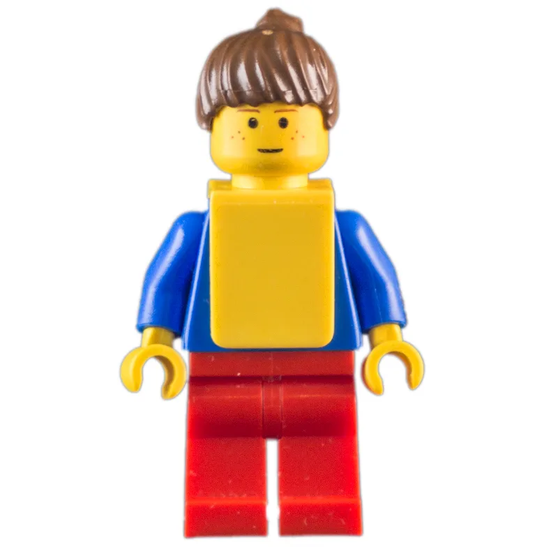Soccer Player Blue Torso, Red Legs, Yellow Ve… — minifigurine LEGO | Brick Broker