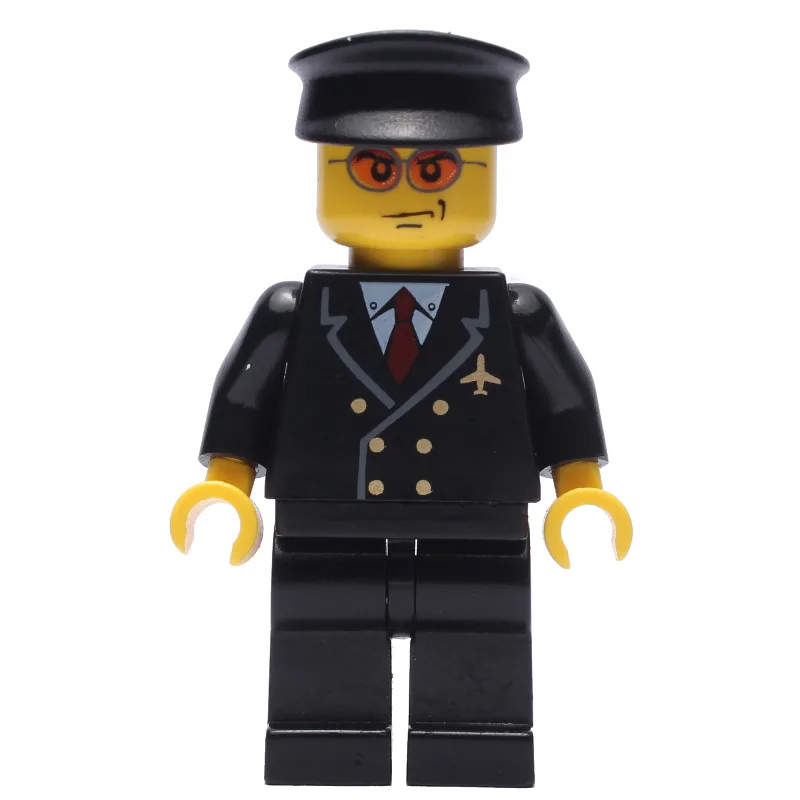 Pilot, Black Suit with Tie and Airplane Badge… — minifigurine LEGO | Brick Broker