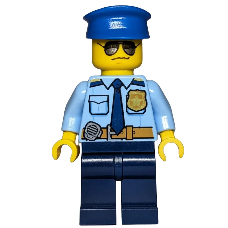 Policeman, Bright Light Blue Shirt with Dark… — minifigurine LEGO | Brick Broker