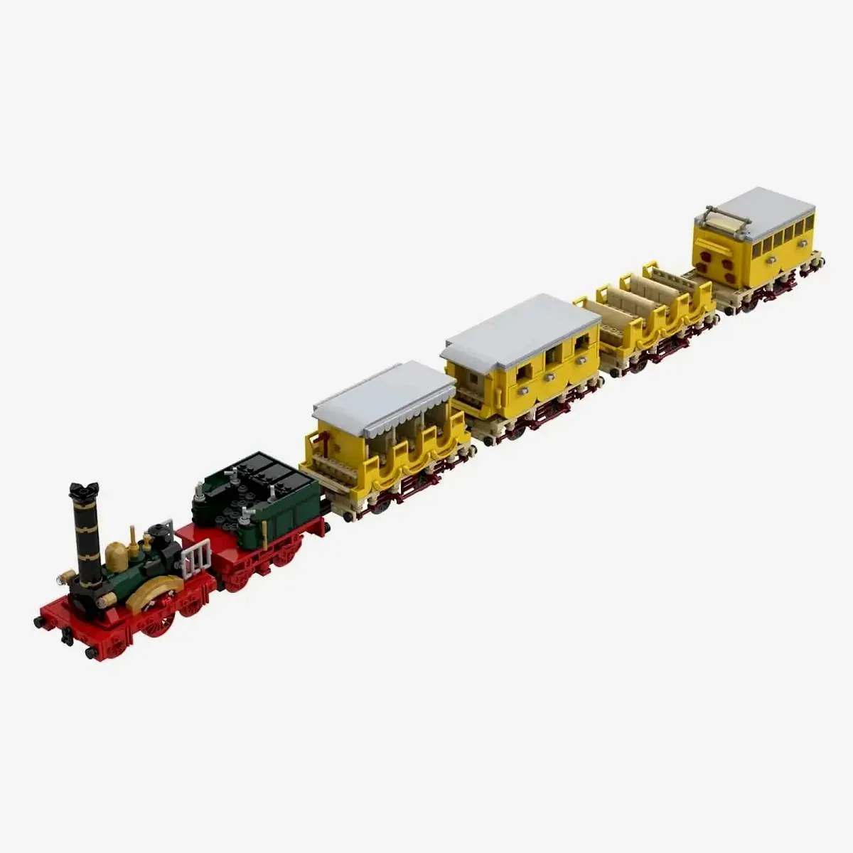 BlueBrixx Locomotive à vapeur Adler avec wagons 1re à 3e classe (BB-103400) - prix | Brick Broker