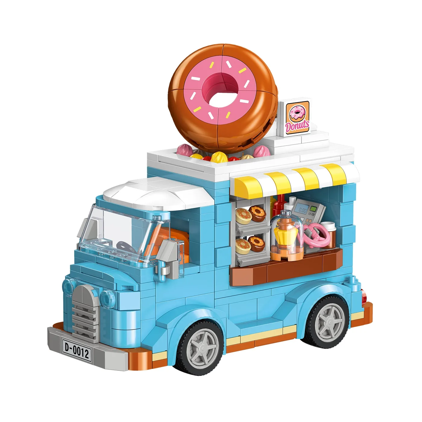 JIESTAR iBlock Donut Cart Food Truck Building Set (JS-LL202) - prix | Brick Broker