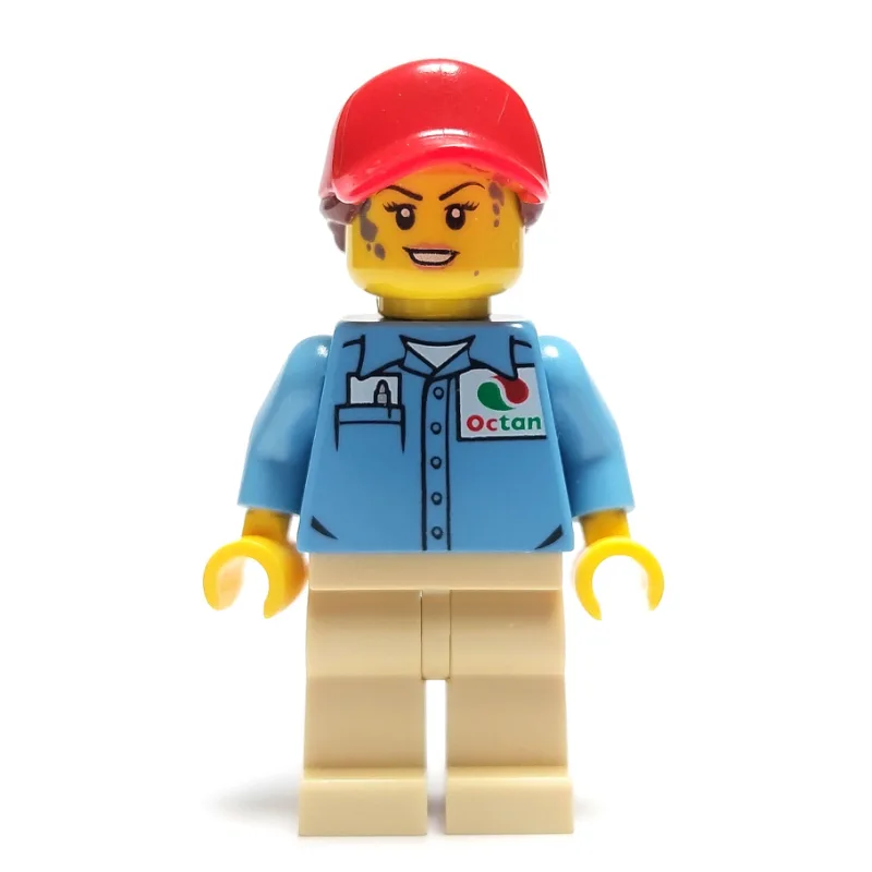 Ground Crew, Medium Blue Shirt with Octan Log… — minifigurine LEGO | Brick Broker