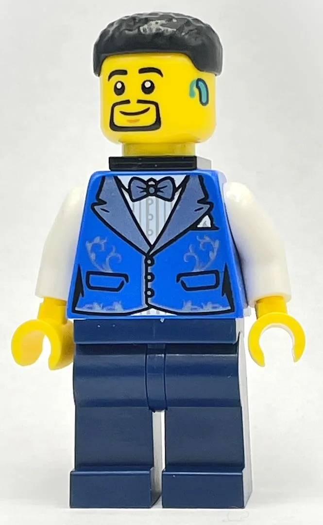 Bass Player - Blue Torso, Dark Blue Legs, Bla… — minifigurine LEGO | Brick Broker