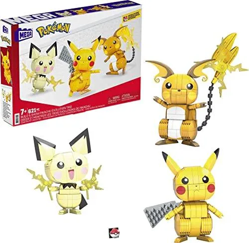 Mattel MEGA Pokémon™ Trio d'évolution Pikachu (GYH06) - prix | Brick Broker