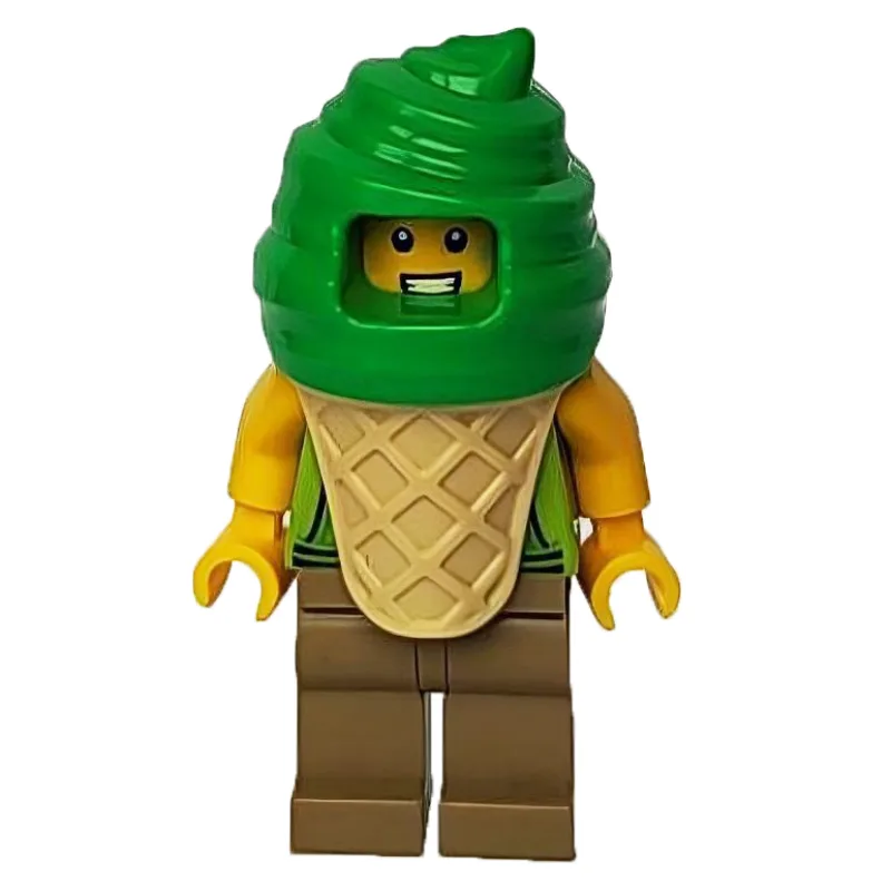 Ice Cream Vendor, Bright Green Ice Cream Suit — minifigurine LEGO | Brick Broker