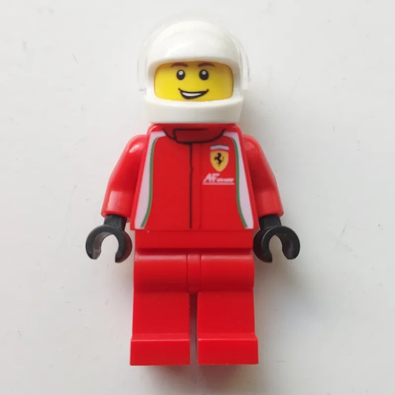 Race Driver, Red Torso, Red Legs, White Helme… — minifigurine LEGO | Brick Broker