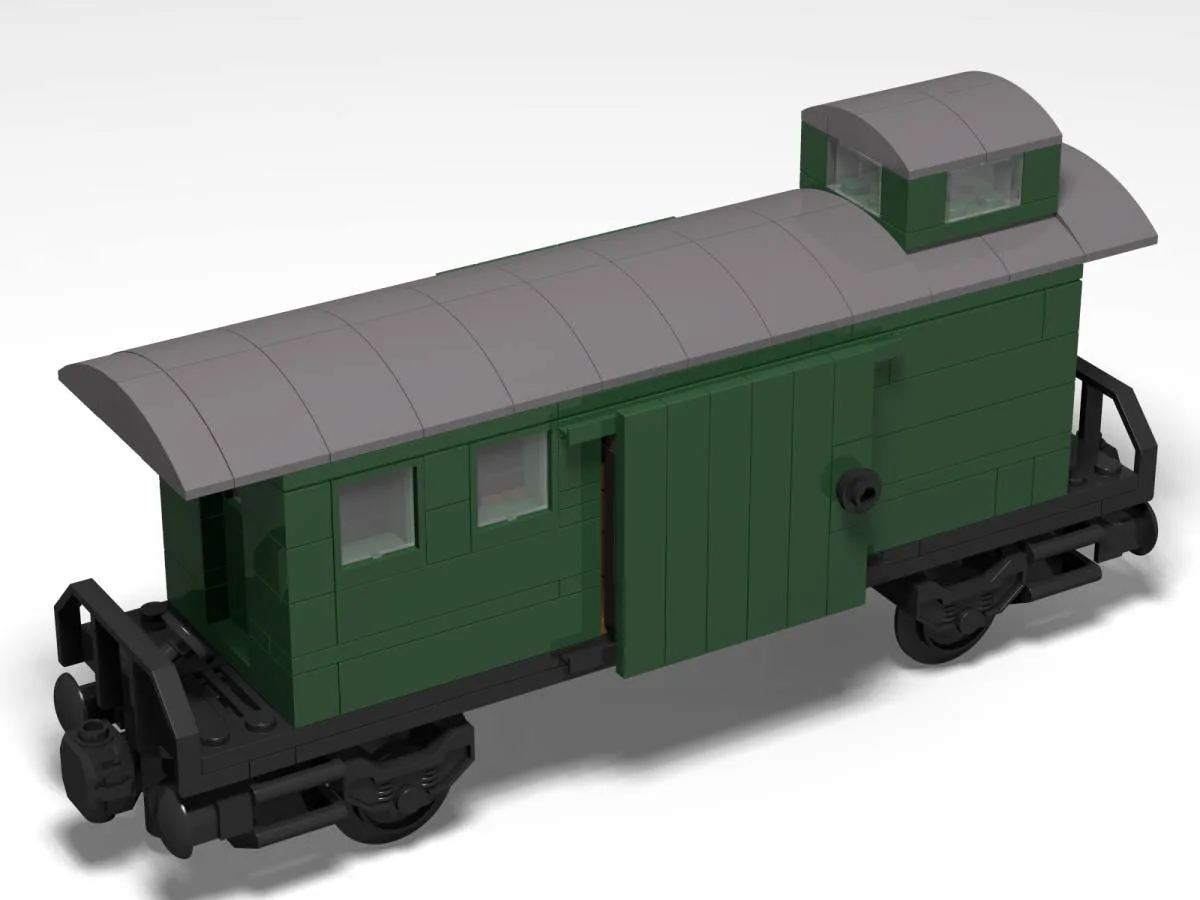 BlueBrixx Wagon à bagages avec abri en vert foncé (BB-103612) - prix | Brick Broker