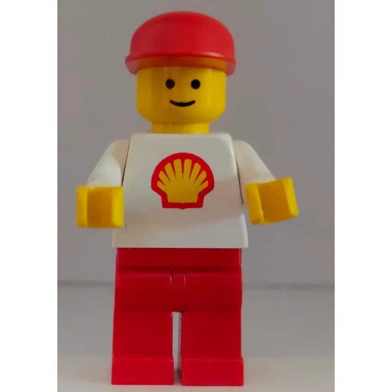 Man, White Torso with Shell Logo, Red Legs, R… — minifigurine LEGO | Brick Broker