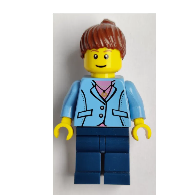 Medium Blue Torso, Dark Blue Legs, Reddish Br… — minifigurine LEGO | Brick Broker