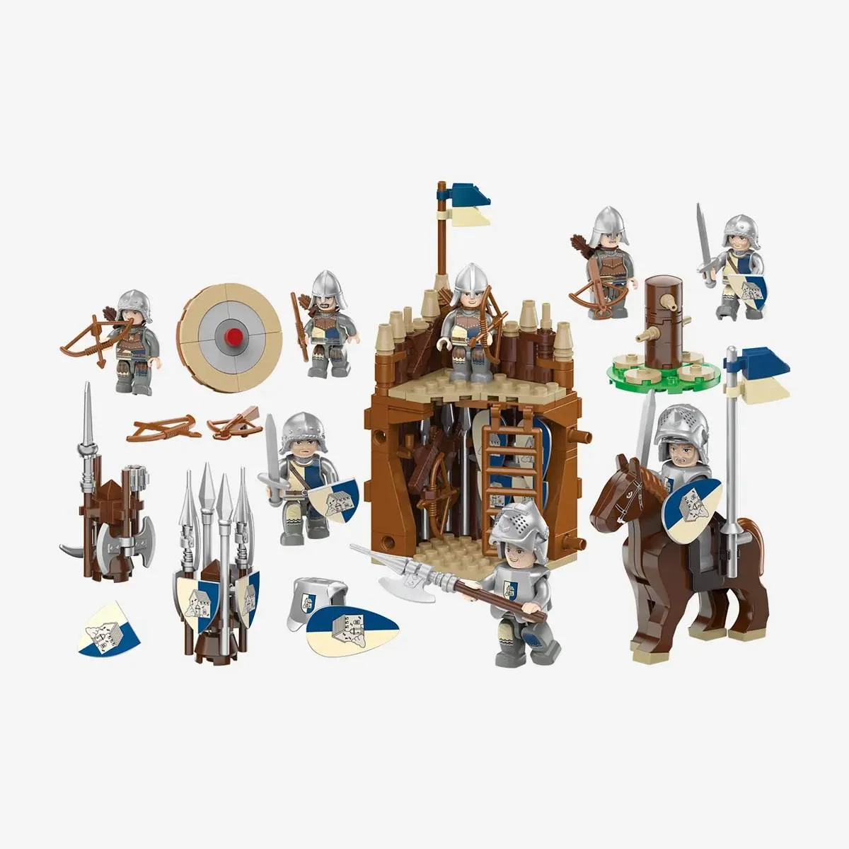 BlueBrixx Pack de Minifigurines Château de Blaustein - Gardes (BB-109761) - prix | Brick Broker