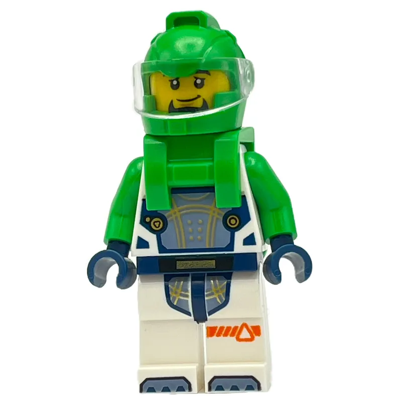 Astronaut, White Spacesuit, Bright Green Back… — minifigurine LEGO | Brick Broker