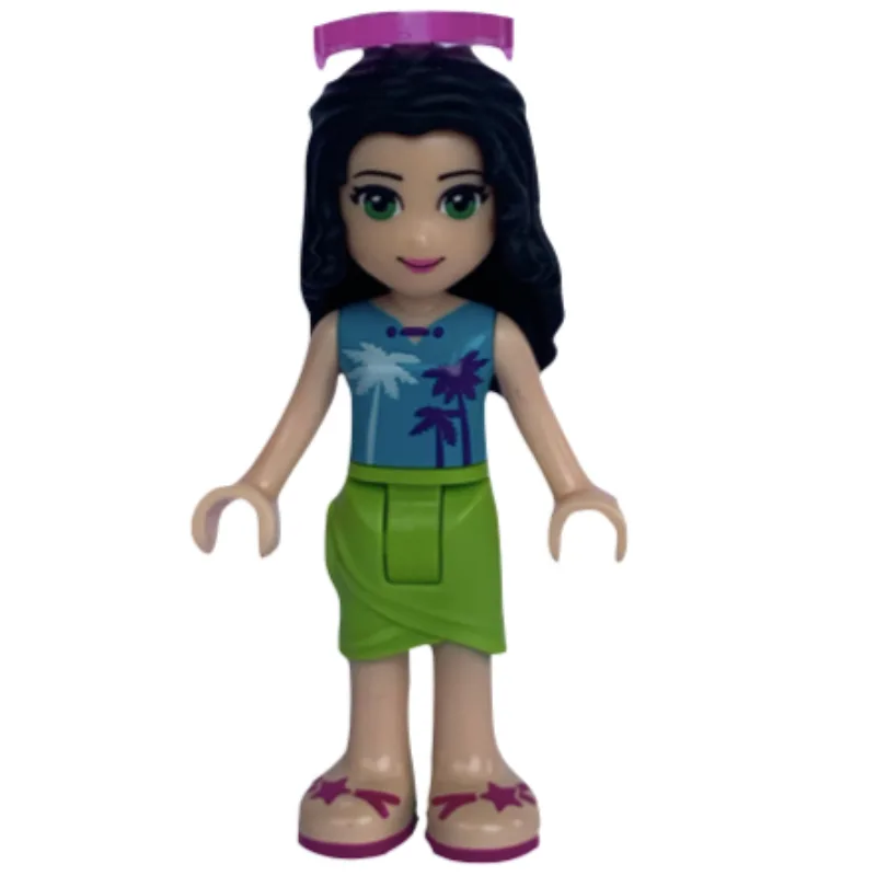 Emma - Medium Azure Top, Lime Skirt — dans quels sets LEGO ? (fig-002593) | Brick Broker