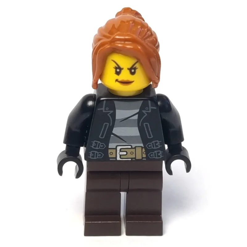 Criminal, Woman, Open Black Jacket over Priso… — minifigurine LEGO | Brick Broker