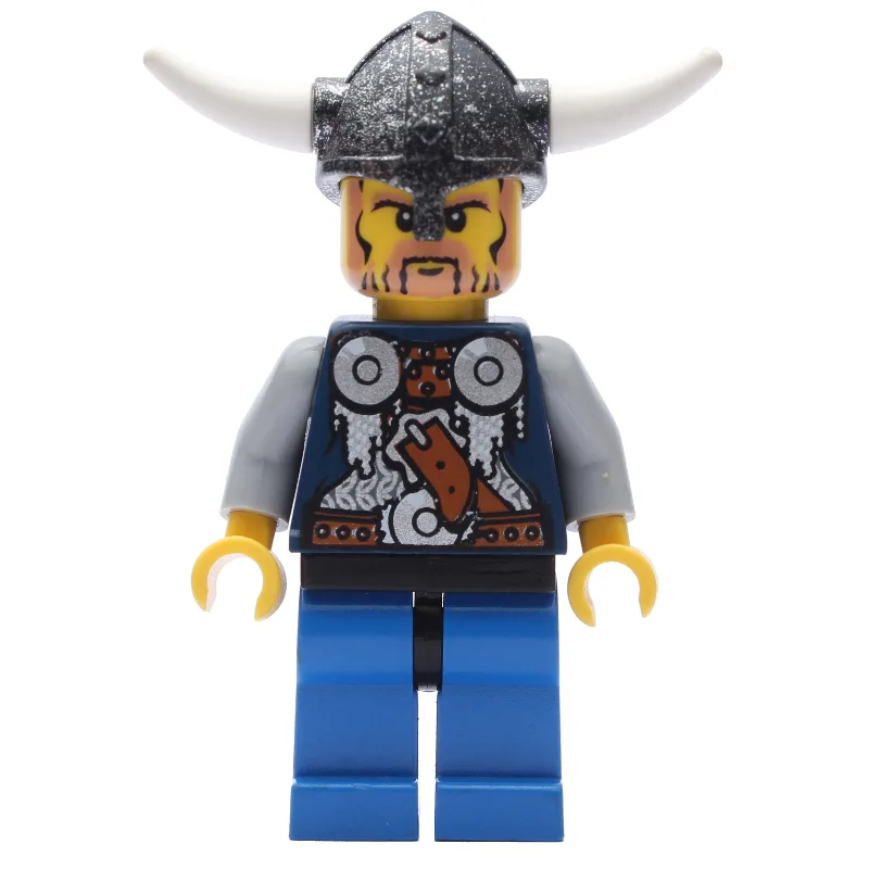 Viking Warrior - Armour, Sand Blue Arms. Blue… — minifigurine LEGO | Brick Broker