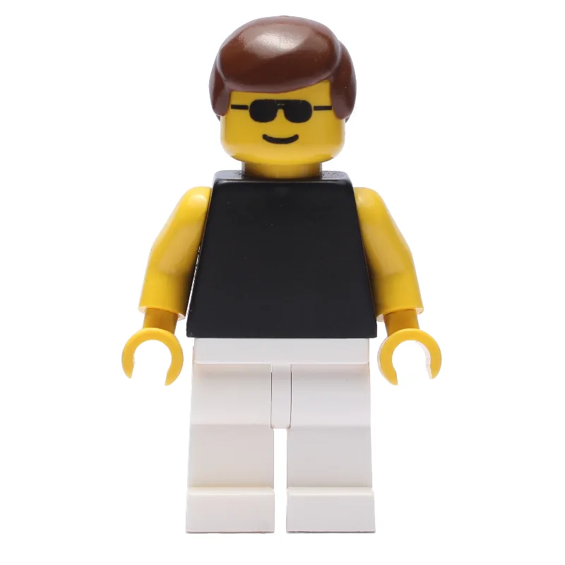 Man, Black Torso with Yellow Arms, White Legs… — minifigurine LEGO | Brick Broker