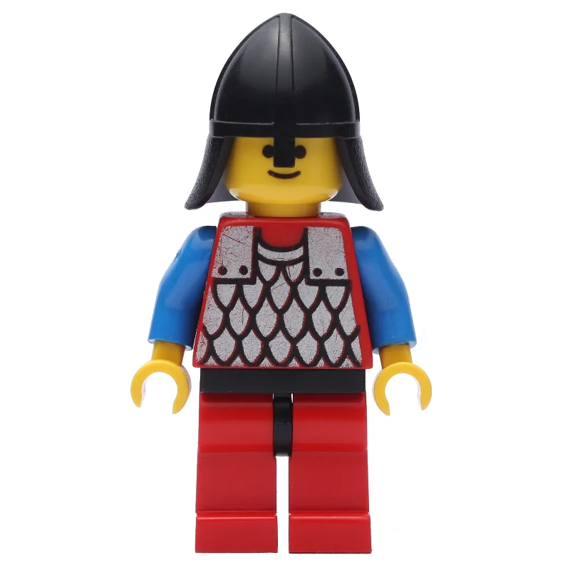 Knight (Scale Mail on Red) - Blue Arms, Red L… — minifigurine LEGO | Brick Broker