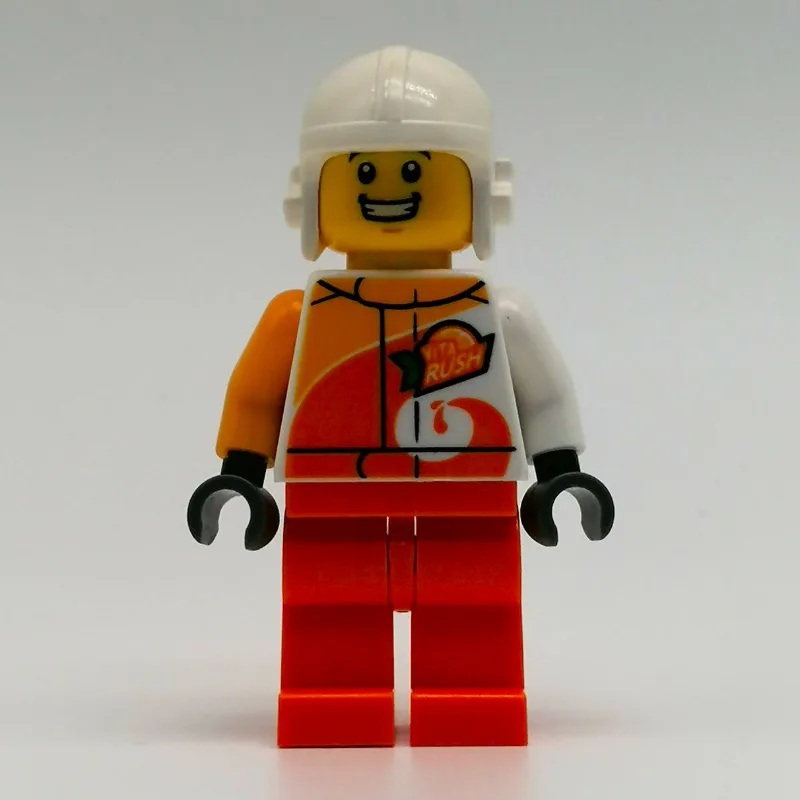 White/Orange Torso, Orange Legs, White Helmet — minifigurine LEGO | Brick Broker