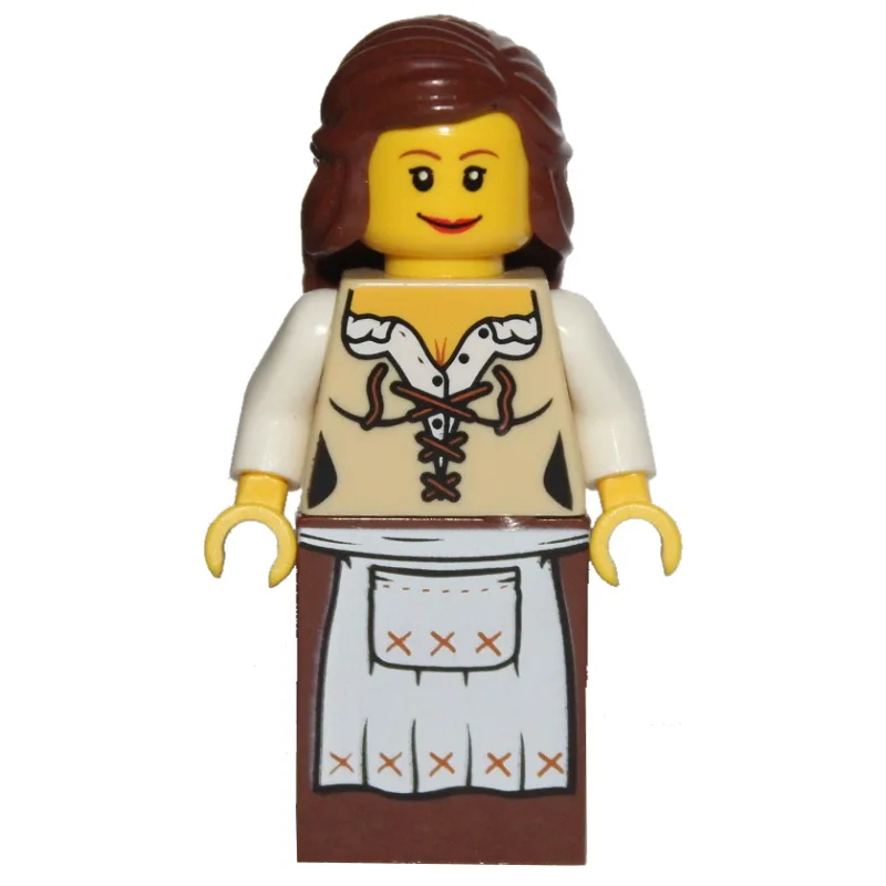 Maiden (Fantasy Era) - Brown Skirt, Reddish B… — minifigurine LEGO | Brick Broker
