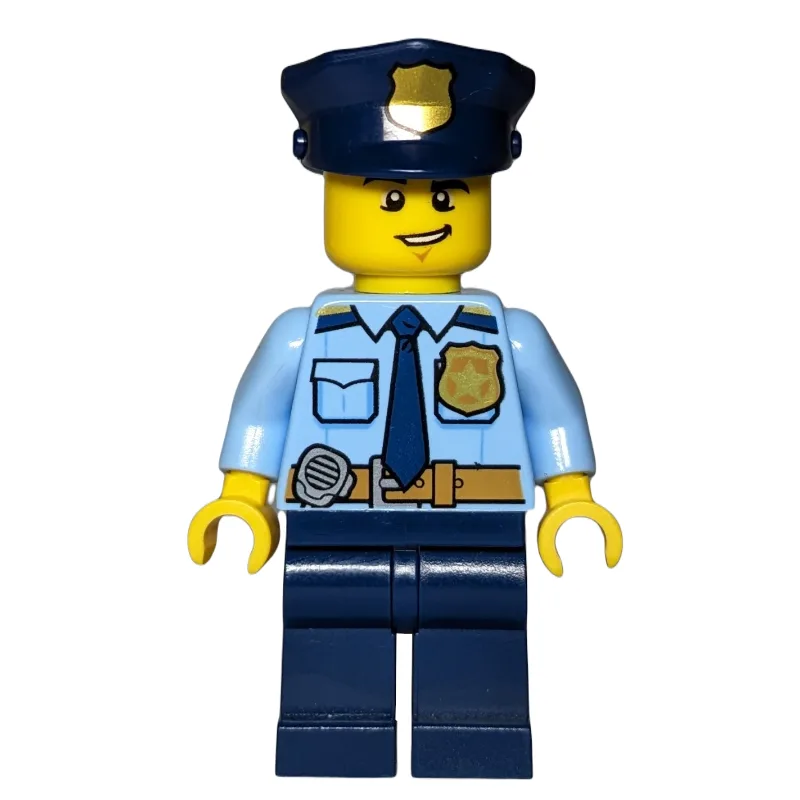 Policeman, Bright Light Blue Shirt with Dark… — minifigurine LEGO | Brick Broker