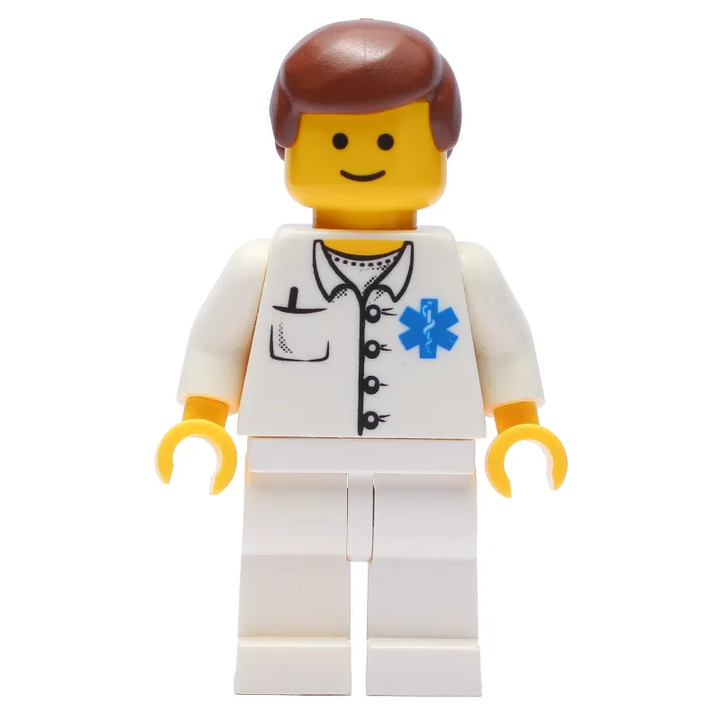 Doctor, White Shirt with Star of Life Logo, R… — minifigurine LEGO | Brick Broker