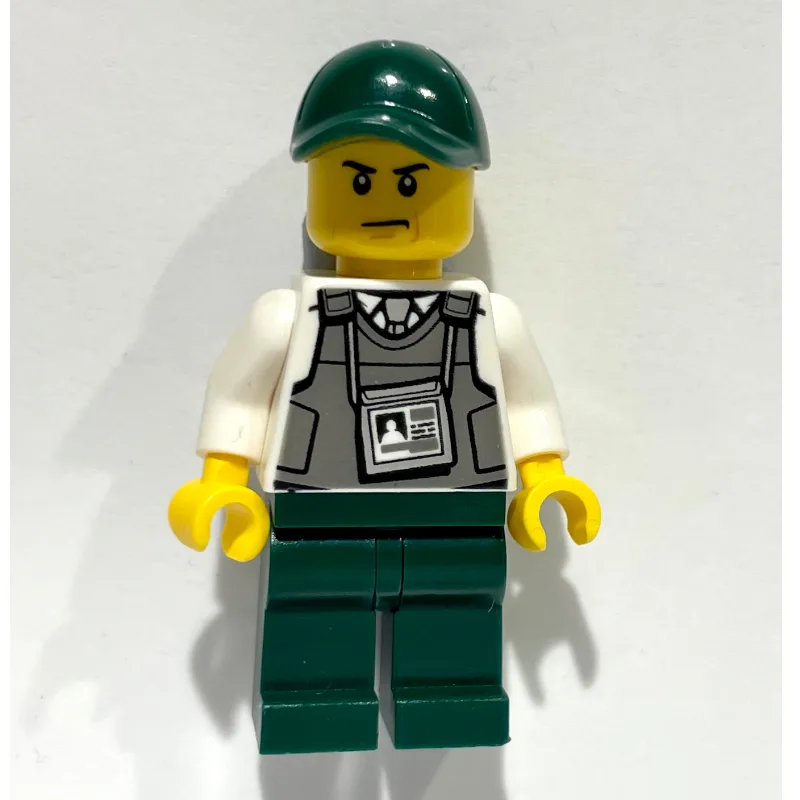 Security Guard, Dark Bluish Gray Vest with ID… — minifigurine LEGO | Brick Broker