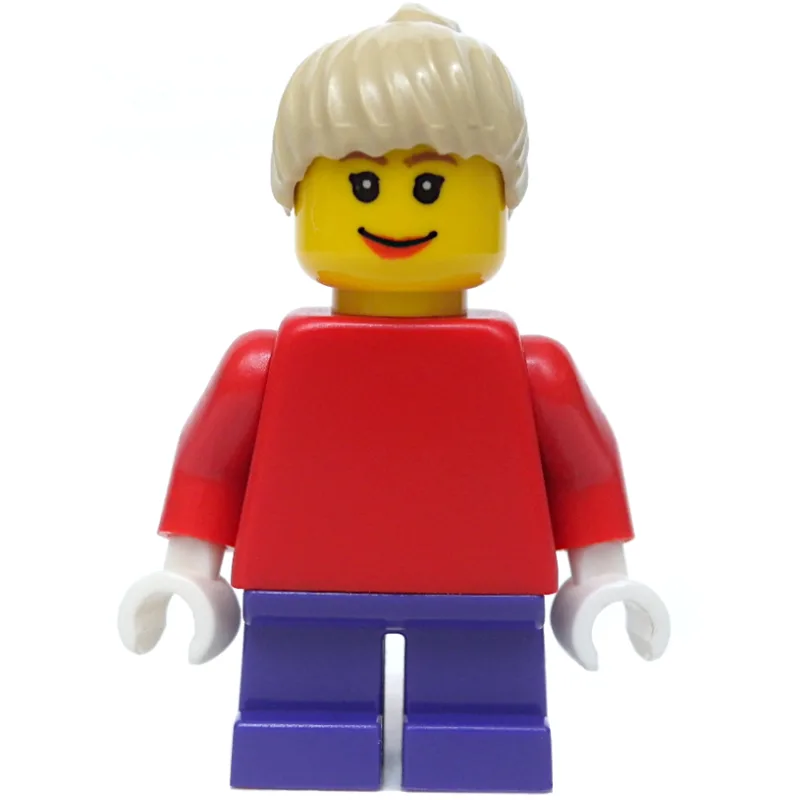 Girl, Plain Red Torso, Short Dark Purple Legs… — minifigurine LEGO | Brick Broker