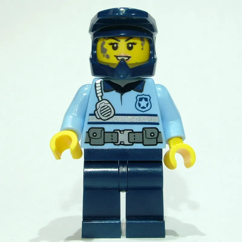 Police Officer - Bright Light Blue Torso, Dar… — minifigurine LEGO | Brick Broker