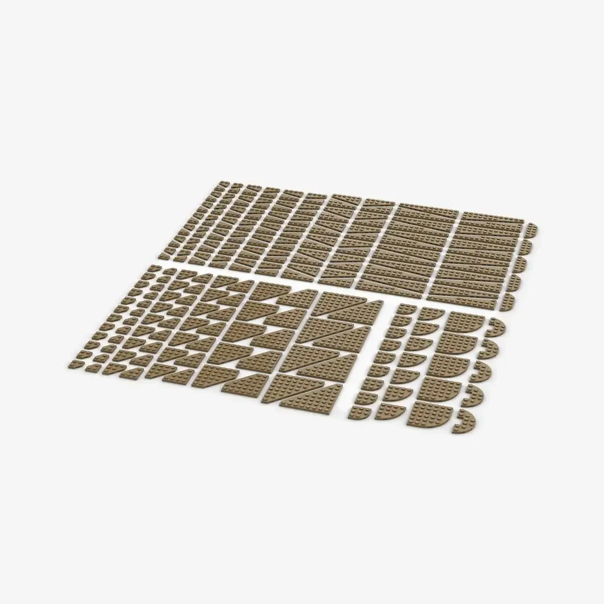 BlueBrixx Plaques en biseau, assorties, Brun foncé (BB-401308) - prix | Brick Broker