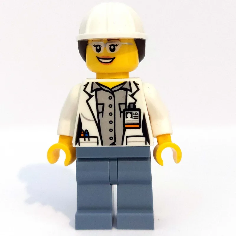 Volcano Explorer Scientist, Woman, Open White… — minifigurine LEGO | Brick Broker