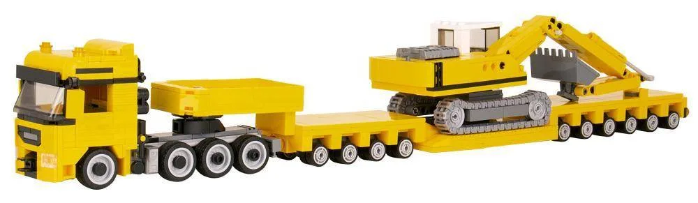 BlueBrixx Camion Augsbourg à 4 essieux avec excavatrice (BB-101080) - prix | Brick Broker