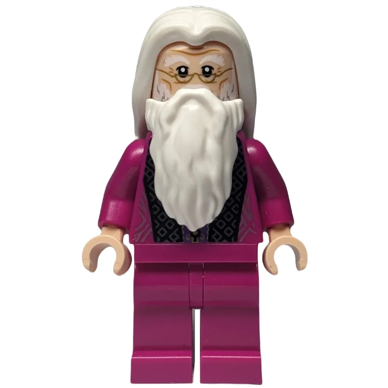 Albus Dumbledore, Magenta Robes with Legs — minifigurine LEGO | Brick Broker