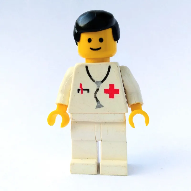 Doctor, White Torso with Stethoscope and Red… — minifigurine LEGO | Brick Broker