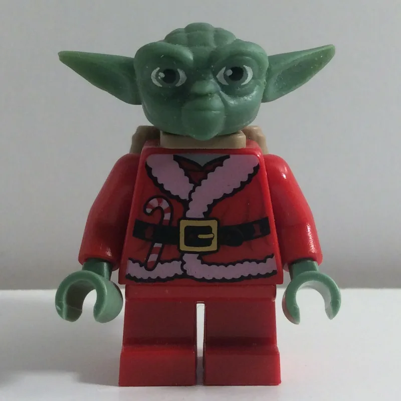 Yoda, Sand Green Head, Santa Outfit, Backpack — minifigurine LEGO | Brick Broker