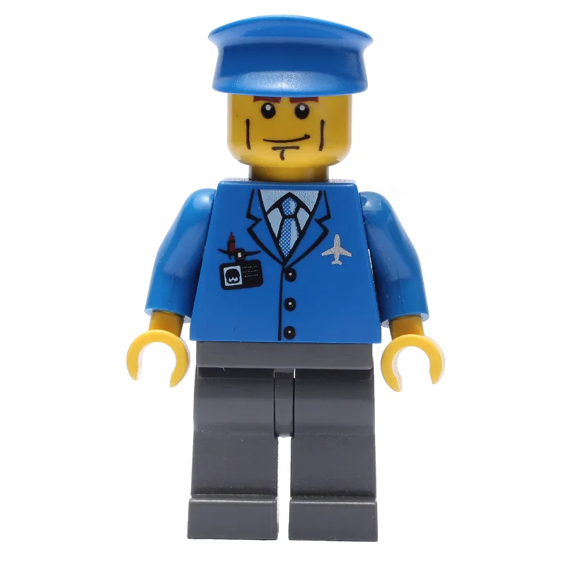 Pilot, Blue Jacket with Plane Logo and Blue T… — minifigurine LEGO | Brick Broker