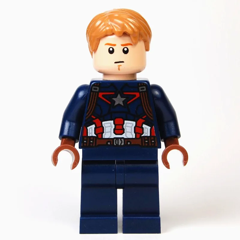 Captain America with Hair and Dark Orange Eye… — minifigurine LEGO | Brick Broker