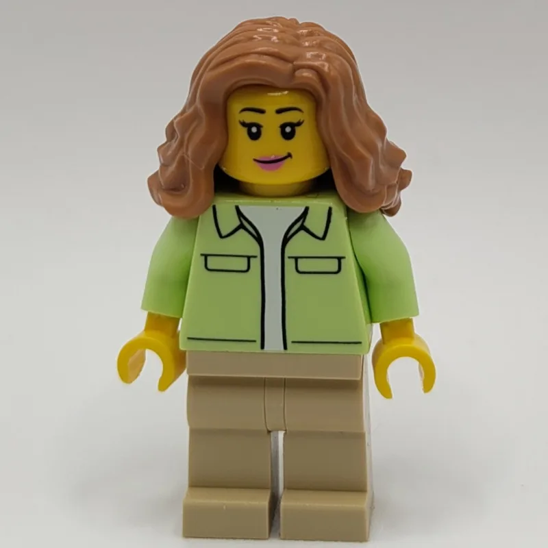 Yellowish Green Torso, Tan Legs, Medium Nouga… — minifigurine LEGO | Brick Broker