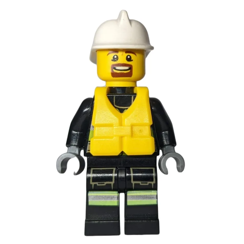 Fireman, Safety Vest with Flashlight, Pocket,… — minifigurine LEGO | Brick Broker