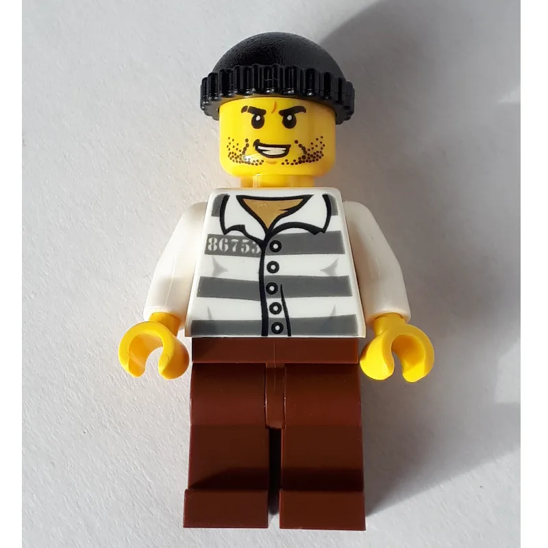 Criminal, Prison Shirt with #86753, Reddish B… — minifigurine LEGO | Brick Broker