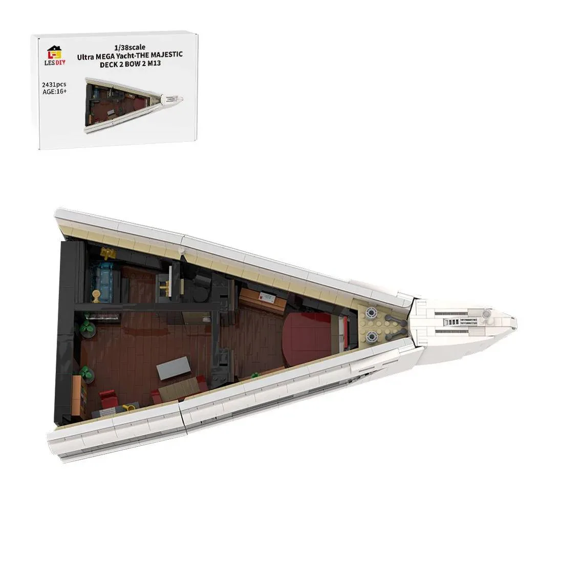 LesDiy Ultra MEGA Yacht - Partie 6 Module 13 Pont 2 Proue 2 (LESDIY-3655876) - prix | Brick Broker