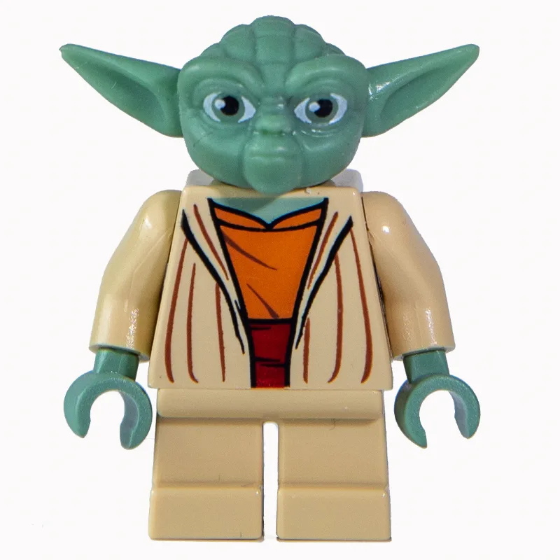 Yoda, Sand Green Head with Gray Hair, Dark Re… — minifigurine LEGO | Brick Broker