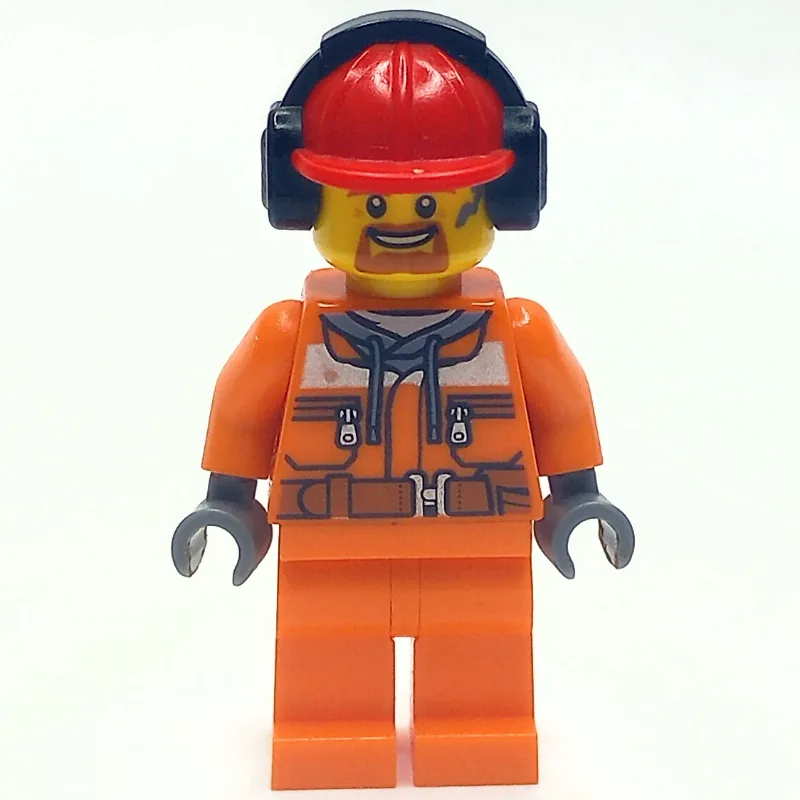 Construction Worker, Safety Jacket over Hoodi… — minifigurine LEGO | Brick Broker