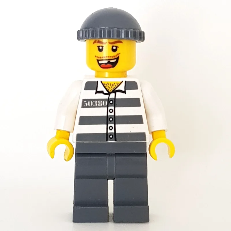 Criminal, Prison Shirt with #50380, Dark Blui… — minifigurine LEGO | Brick Broker